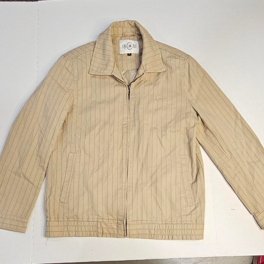 Cerruti tan and brown pinstrip jacket with a‎ vintage vibe